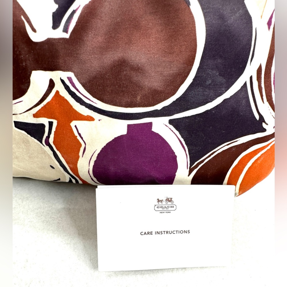 Coach Ashley F20016 Hand Drawn Scarf Print Multicolor Hippie Shoulder Bag Purse - Picture 8 of 14